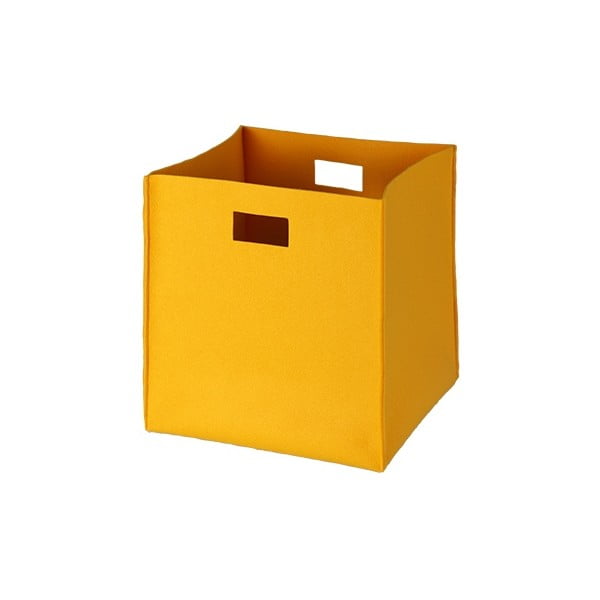 Filcowe pudełko 36x35 cm, żółte