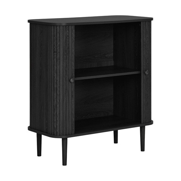 Czarna komoda z litego drewna sosnowego 80x87x40 cm Nikko – House Nordic-image-3