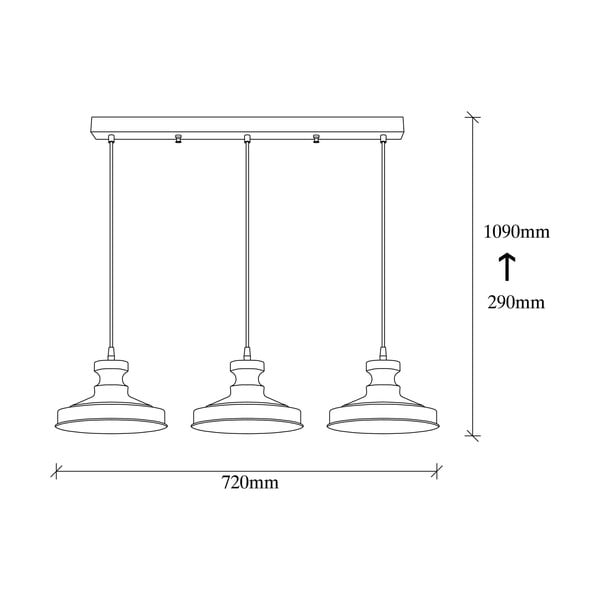 Czarna lampa wisząca z metalowym kloszem Berceste – Opviq lights-image-4
