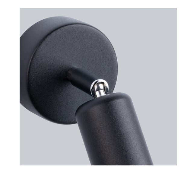 Czarny kinkiet ø 6 cm Brando – Sollux-image-3