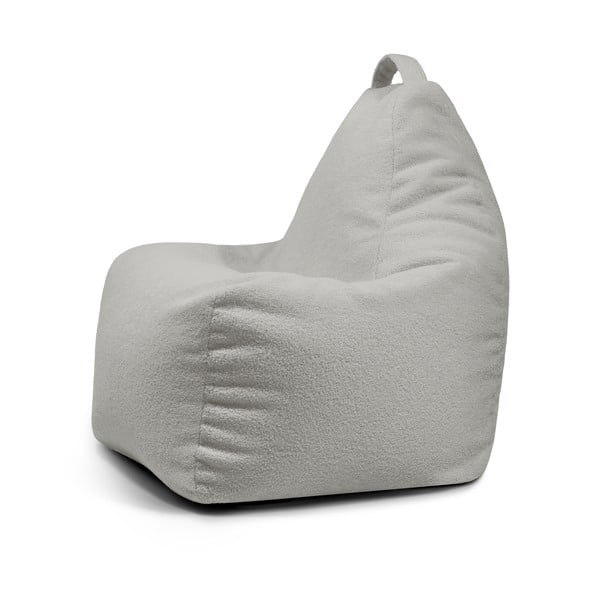 Jasnoszary worek do siedzenia z materiału bouclé Play Amuse – SLOWDOWN