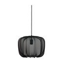 Czarna lampa wisząca z tekstylnym kloszem ø 40 cm Plumeria – Light & Living