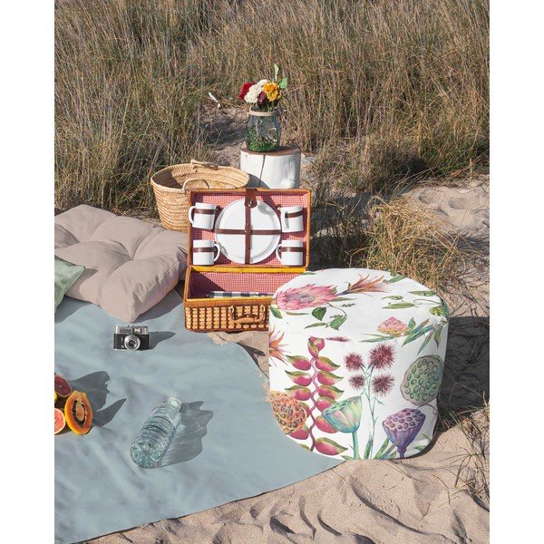Biały taboret Flores Salvajes – Surdic-image-1