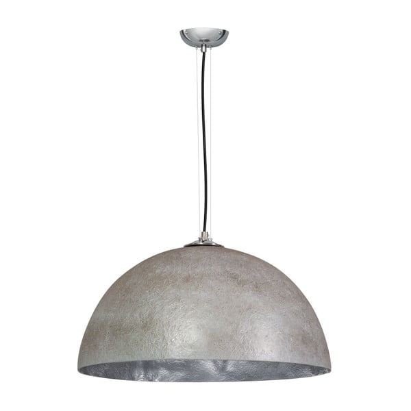 Szaro-srebrna lampa wisząca ETH Mezzo Tondo, ⌀ 50 cm