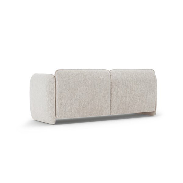 Kremowa sofa z tkaniny szenilowej 204 cm Georgia – Micadoni -image-3