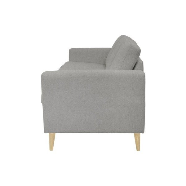 Jasnoszara sofa 3-osobowa z naturalnymi nogami Helga Interiors Alex-image-1