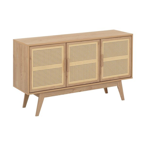 Niska komoda w dekorze dębu w naturalnym kolorze 128x75 cm Bridget – Støraa-image-2