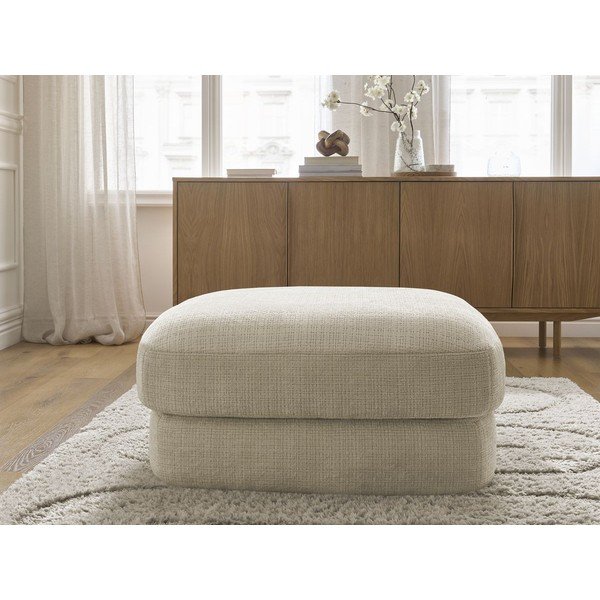 Beżowy podnóżek z tkaniny szenilowej Leonore – Bobochic Paris-image-3