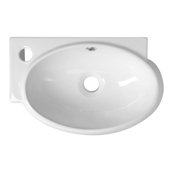 Biała ceramiczna umywalka 43x28,5 cm Ribera – Sapho-image-3