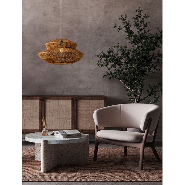 Lampa wisząca z liny w naturalnym kolorze ø 50 cm Nua – Nova Luce-image-2