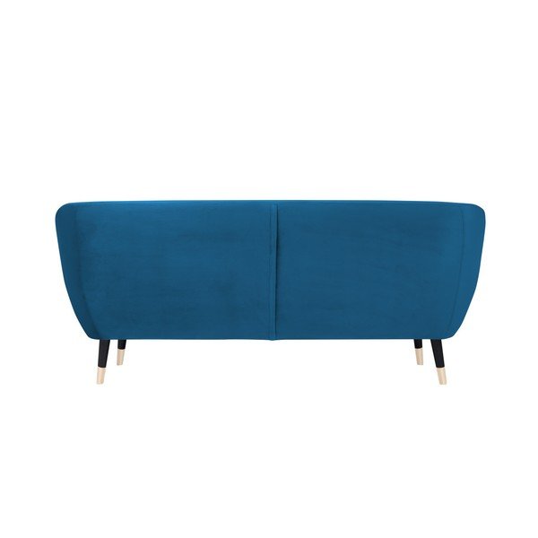 Niebieska sofa z czarnymi nogami Mazzini Sofas Amelie, 188 cm-image-4