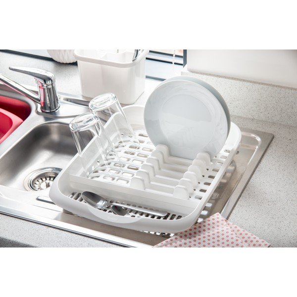 Biały ociekacz na talerze Addis Signature, 39,5x33 cm-image-3