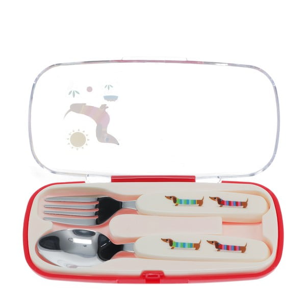 Sztućce dla dzieci ze stali nierdzewnej 2 szt. Sausage Dog – Rex London-image-2