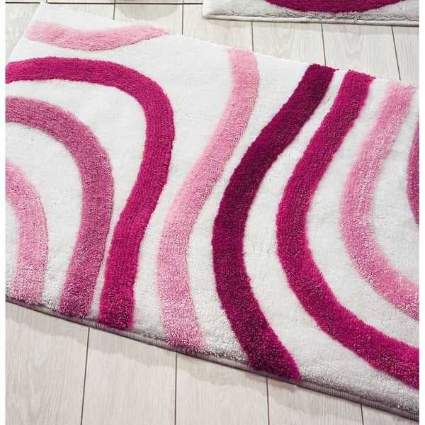 Różowy dywanik łazienkowy Confetti Bathmats Sardes, 60x100 cm