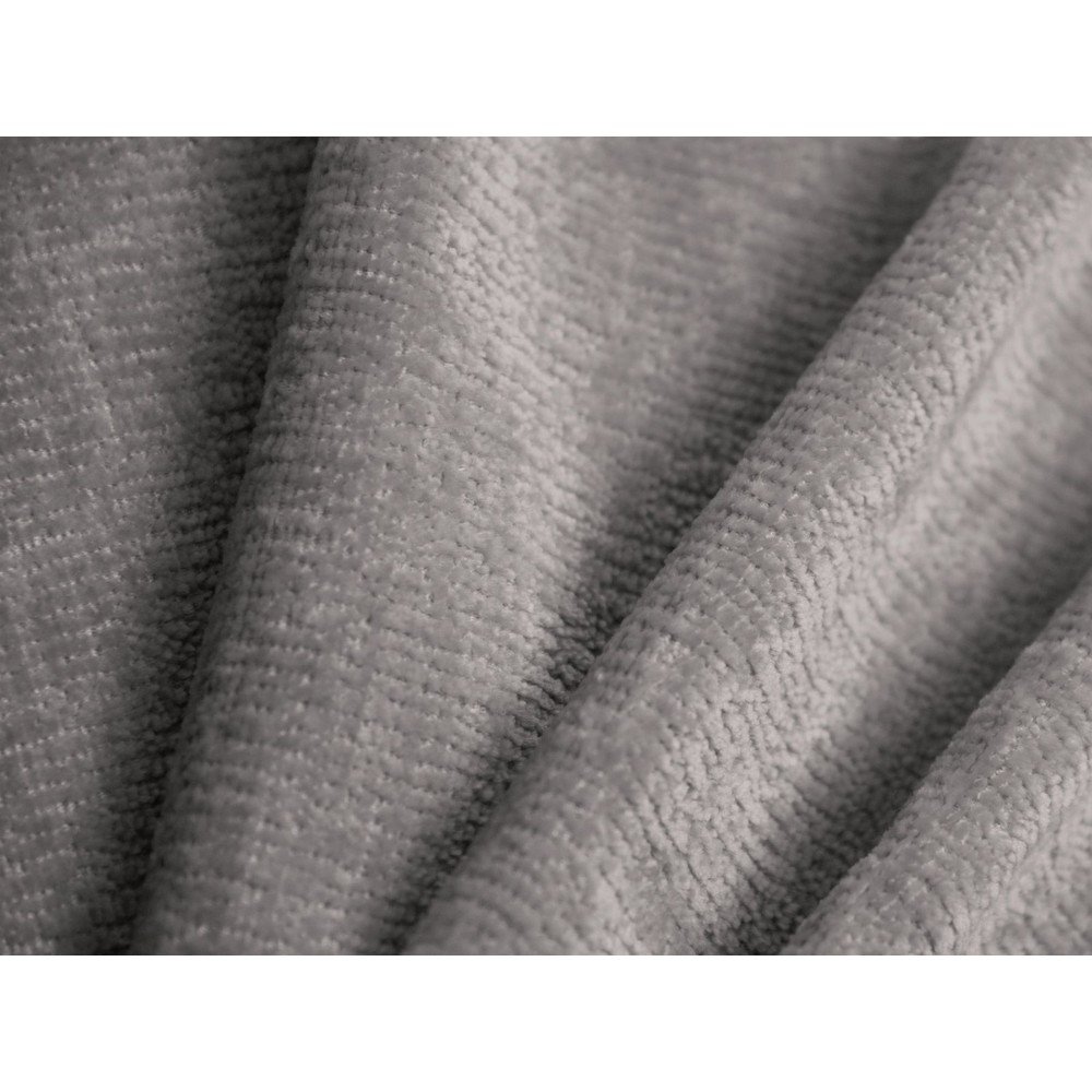 Jasnoszare tapicerowane łóżko jednoosobowe ze schowkiem i stelażem 90x200 cm Amy – Micadoni (zdjęcie 5)