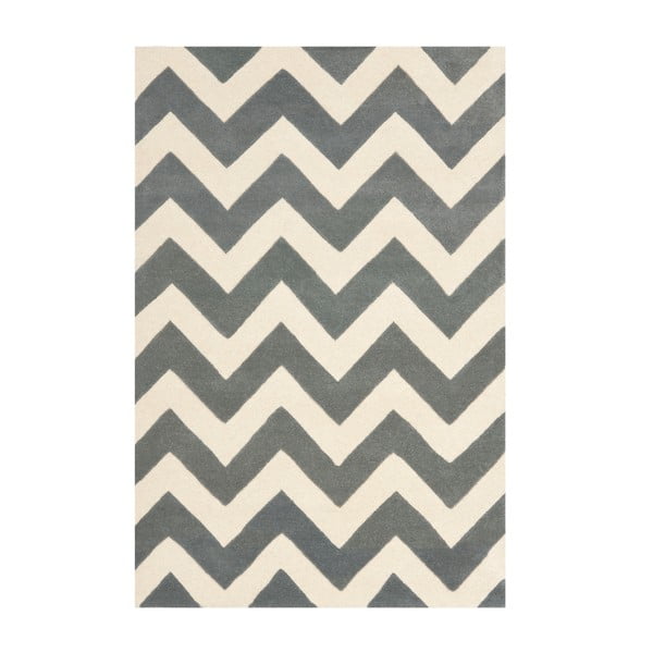 Wełniany dywan Safavieh Crosby Middle Grey, 182x121 cm