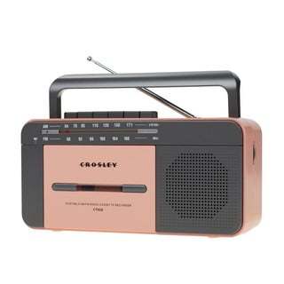 Różowo-szary magnetofon Crosley Cassette