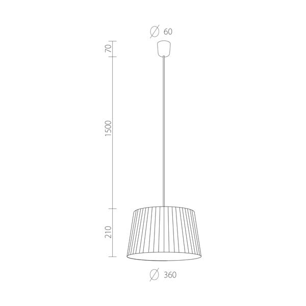 Lampa Kami S, white/red -image-1