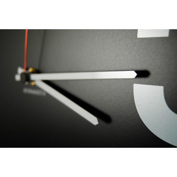 Zegar ścienny dESIGNoBJECT.it Number Line Black, 50 x 50 cm -image-4