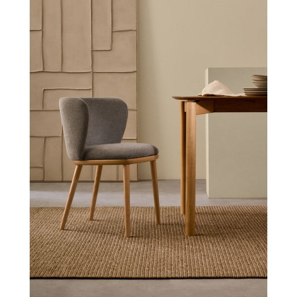 Jasnobrązowy tapicerowany fotel jadalniany Ciselia – Kave Home-image-1