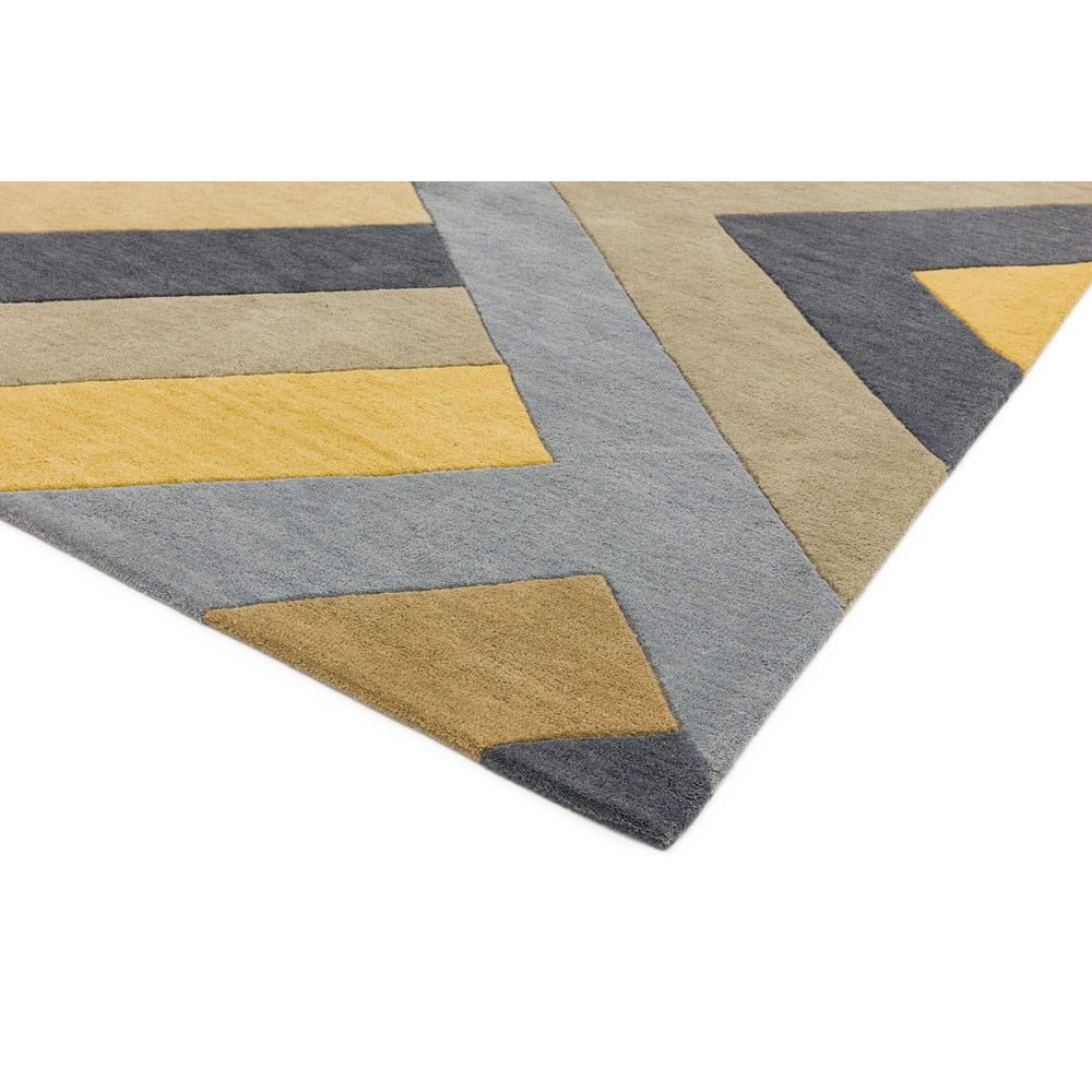 Szaro-żółty dywan Asiatic Carpets Big Zig, 120x170 cm (zdjęcie 3)