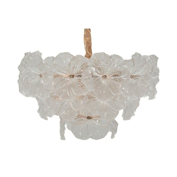 Metalowa lampa wisząca w kolorze złota ze szklanym kloszem ø 47 cm Ibiscus – Mauro Ferretti-image-2