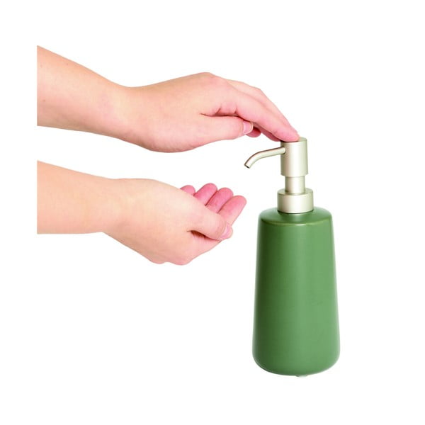 Zielony ceramiczny dozownik do mydła iDesign Eco Vanity-image-2