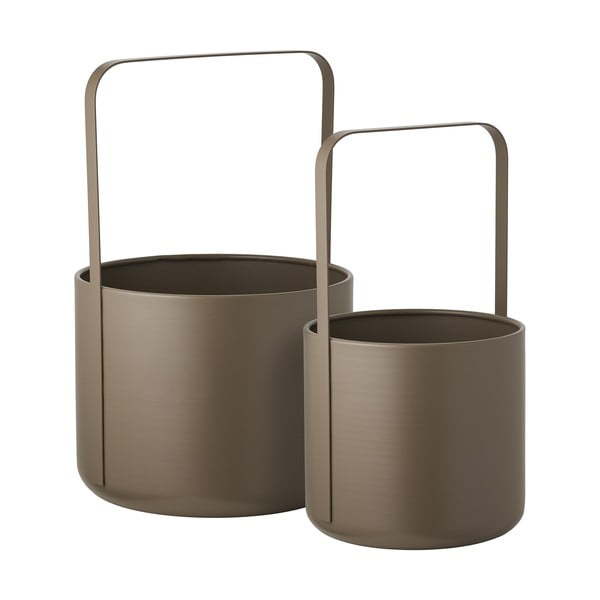 Metalowe osłonki na doniczki zestaw 2 szt. ø 24,5 cm Tule – House Nordic