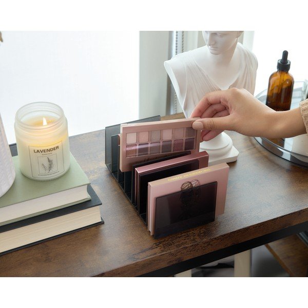 Organizer łazienkowy na kosmetyki z plastiku z recyklingu w kolorze matowej czerni Palette Station – iDesign-image-4