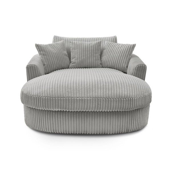 Szary sztruksowy fotel Belem – Bobochic Paris-image-3