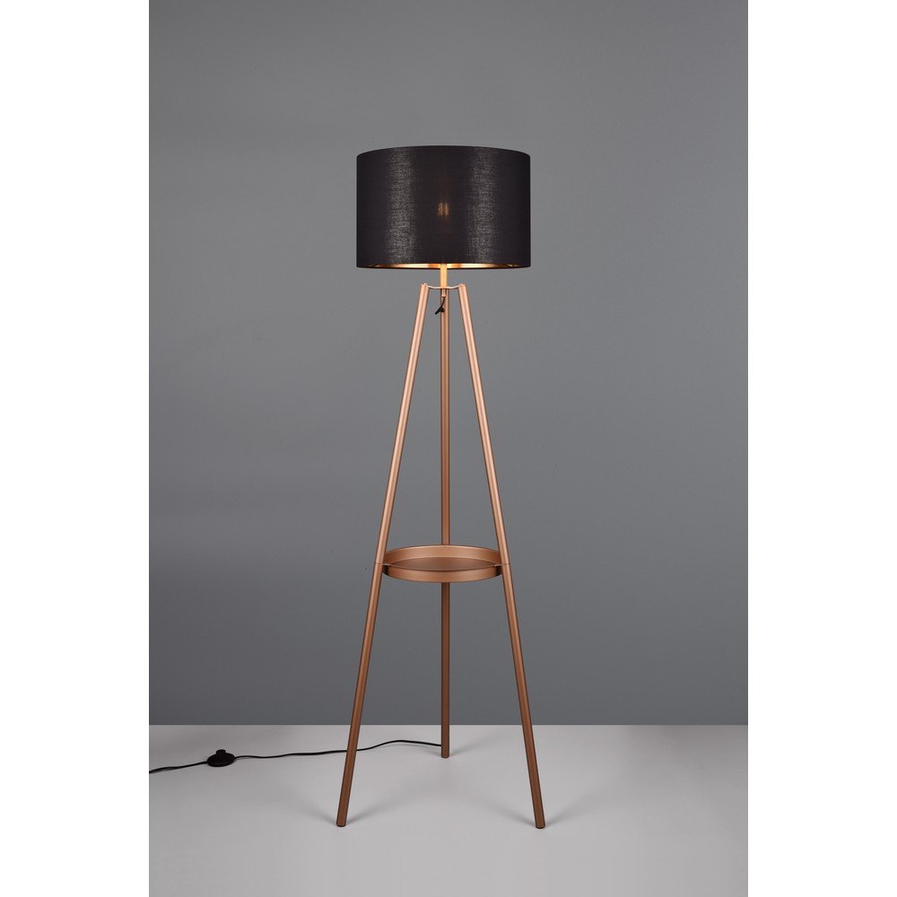 Brązowa lampa stojąca z półką (wys. 152 cm) Colette – Reality (zdjęcie 2)