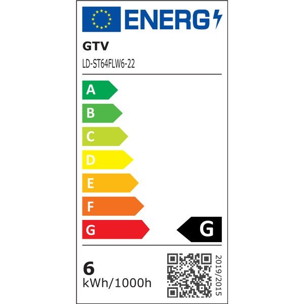 Żarówka filamentowa z ciepłym światłem z gwintem E27, 6 W – GTV-image-2