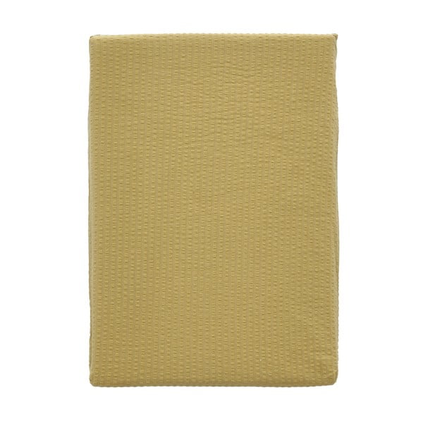 Żółta pościel z bawełny organicznej 200x140 cm Wave Straw - Södahl-image-2