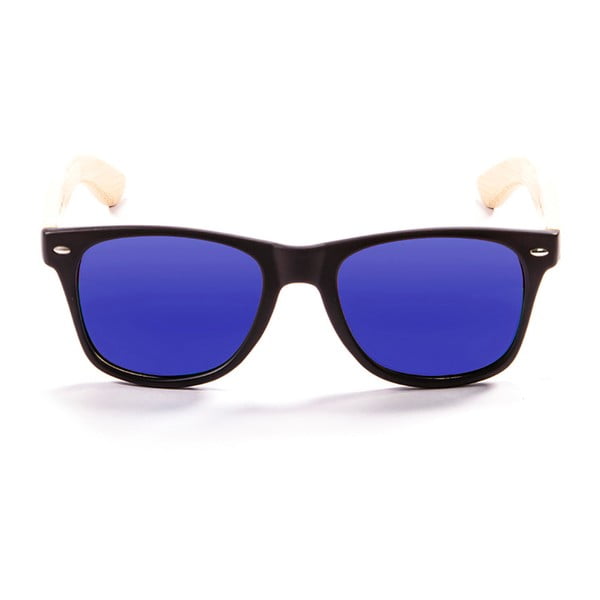 Drewniane okulary przeciwsłoneczne z niebieskimi szkłami PALOALTO Nob Hill Burnham