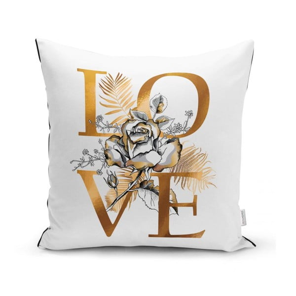 Poszewka na poduszkę Minimalist Cushion Covers Golden Love Sign, 45x45 cm