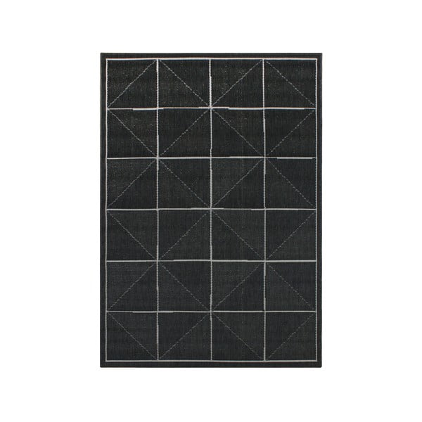 Dywan ogrodowy Patio Charcoal Check, 80x150 cm