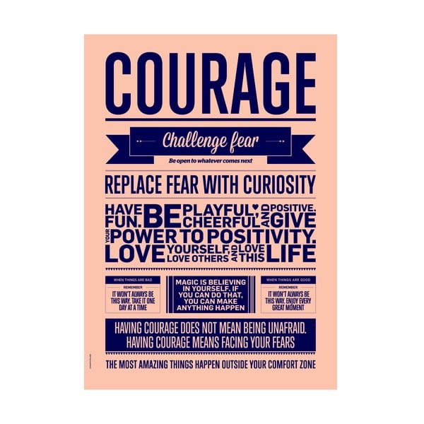 Plakat autorski Courage, 50x70 cm
