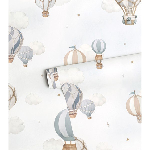 Tapeta dziecięca z włókniny 10 m x 50 cm Hot-Air Balloons – Lilipinso-image-3