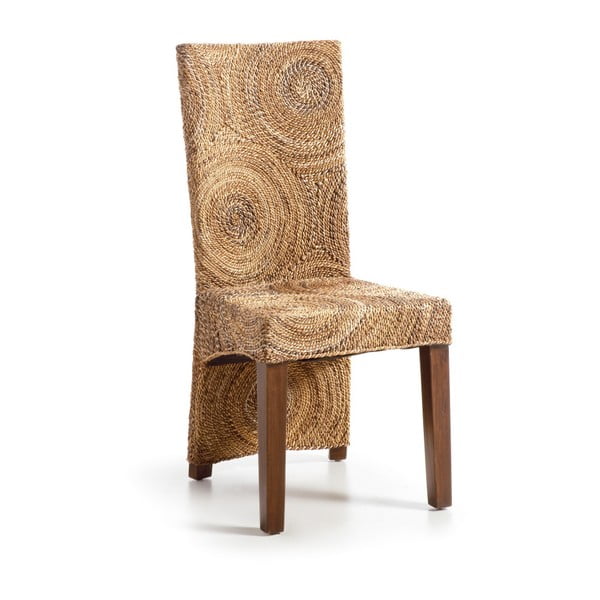 Krzesło rattanowe z konstrukcją z drewna Moycor Banana Circles