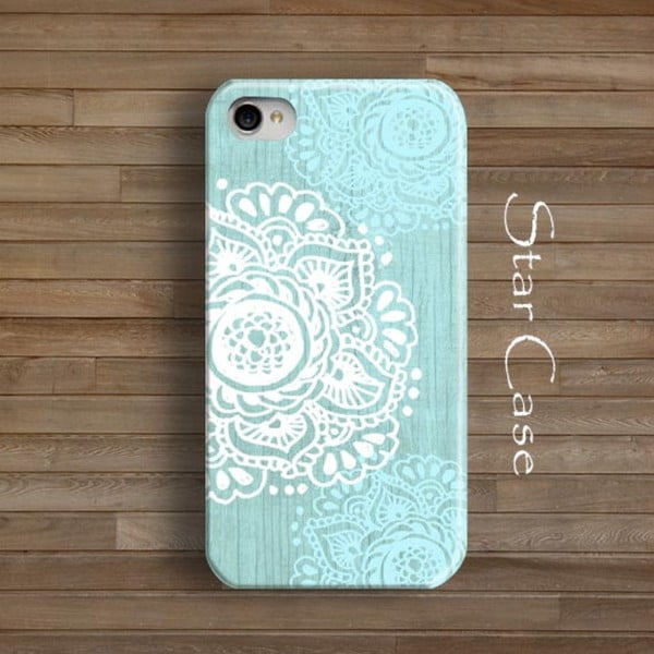 Etui na iPhone 4/4S Floral Blue