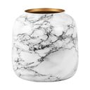 Biało-czarny żelazny wazon PT LIVING Marble, wys. 12,5 cm