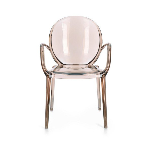 Jasnobrązowe plastikowe krzesło ogrodowe Camilla – Bizzotto-image-2