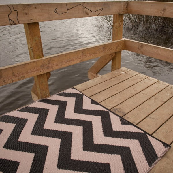 Czarno-beżowy dwustronny dywan zewnętrzny Green Decore Tara, 120x180 cm-image-3