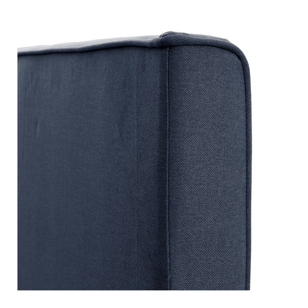 Granatowe łóżko z czarnymi nogami Vivonita Kent, 160x200 cm-image-1