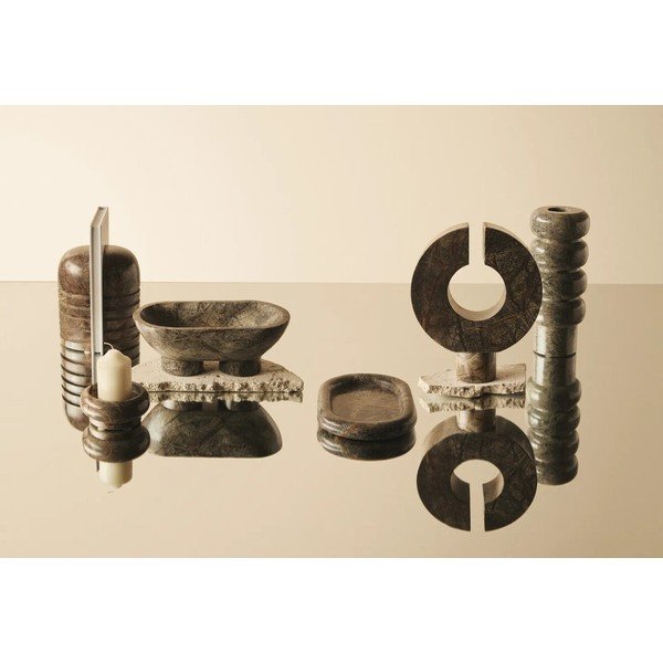 Zielony marmurowy wazon (wysokość 25 cm) Fazio – Premier Housewares-image-2