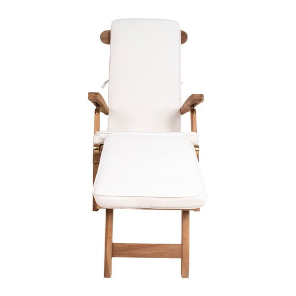 Białe bawełniane siedzisko na leżak ogrodowy House Nordic Arrecife-image-3