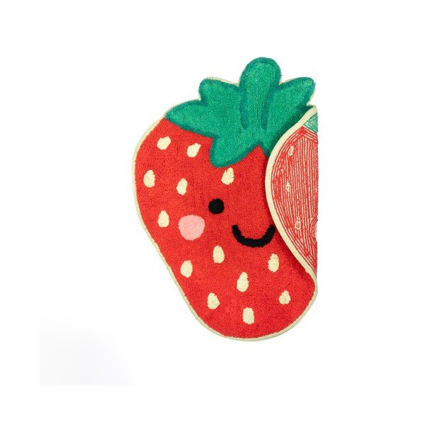 Czerwony bawełniany dywan dziecięcy 60x52 cm Strawberry – Sass & Belle-image-1