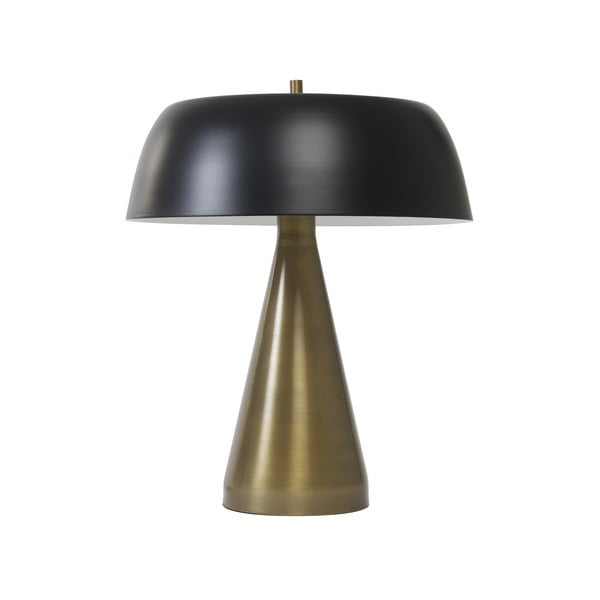 Czarno-brązowa lampa stołowa (wysokość 43 cm) Lando – Light & Living