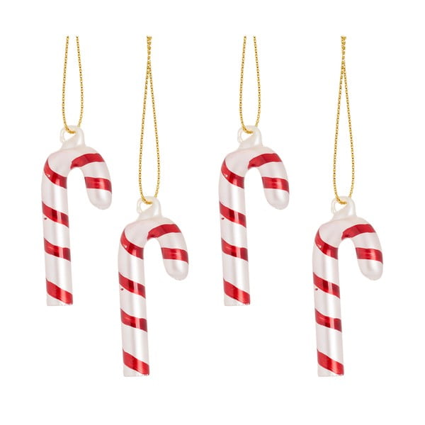 Szklane bombki choinkowe zestaw 4 szt. Candy Cane – Sass & Belle