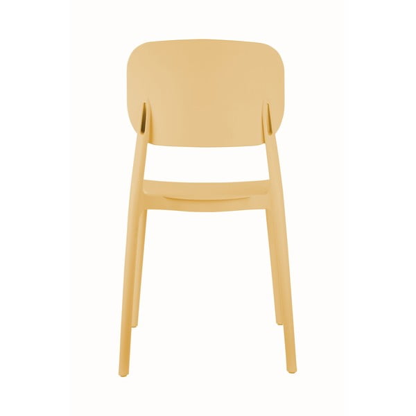 Żółte plastikowe krzesło Cheer – Leitmotiv-image-2